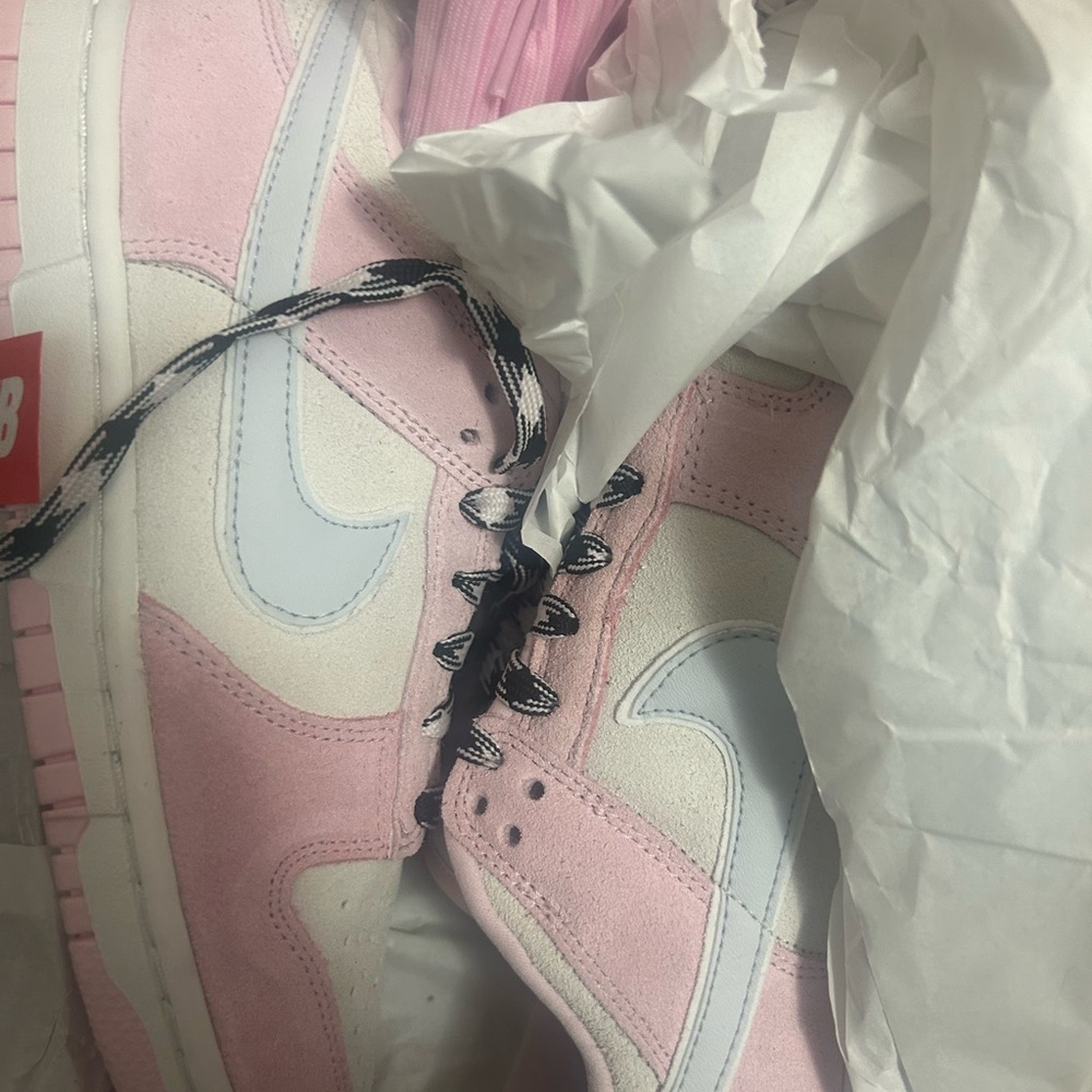Nike Pink and White Sneakers